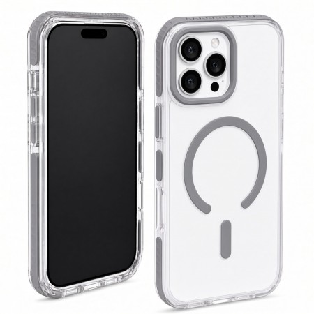 Прозрачный чехол MagSafe Vibe для iPhone 12/12 Pro серый