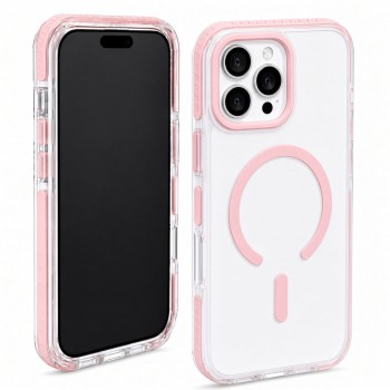 Чохол з MagSafe для iPhone 12/12 Pro прозорий рожевий