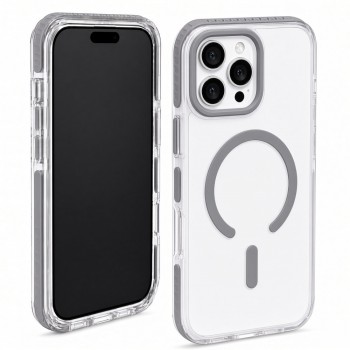 Прозрачный чехол MagSafe Vibe Case для iPhone 12 Pro Max серый