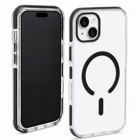 Прозрачный чехол MagSafe Vibe Case для iPhone 13/14 черный