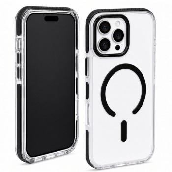 Чехол MagSafe Vibe Case для iPhone 15 Pro прозрачный черный