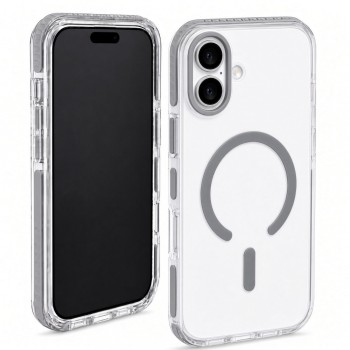 Чохол з MagSafe Vibe Case для iPhone 17 прозорий сірий