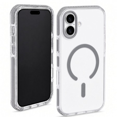 Чохол з MagSafe Vibe Case для iPhone 17 прозорий сірий