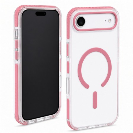 Чохол з MagSafe Vibe Case для iPhone 17 Air прозорий рожевий