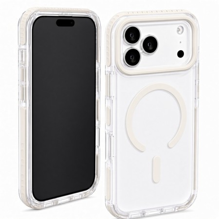 Чехол MagSafe Vibe Case для iPhone 17 Pro белый прозрачный