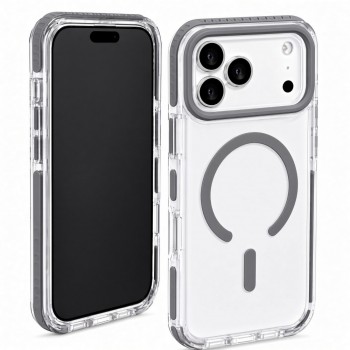 Чехол MagSafe Vibe Case для iPhone 17 Pro прозрачный серый