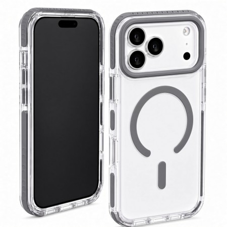 Чехол MagSafe Vibe Case для iPhone 17 Pro прозрачный серый