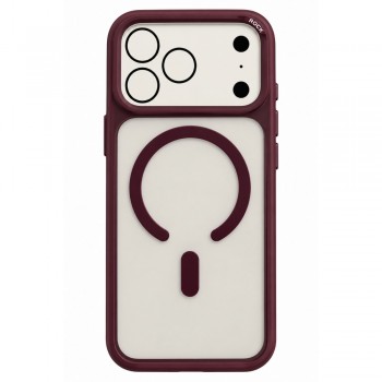 Матовый чехол Rock Guard Touch с MagSafe и металлической рамкой камеры для iPhone 18 Pro красный