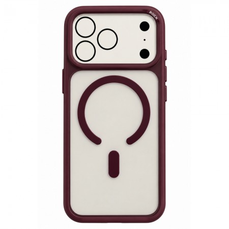 Матовый чехол Rock Guard Touch с MagSafe и металлической рамкой камеры для iPhone 18 Pro красный