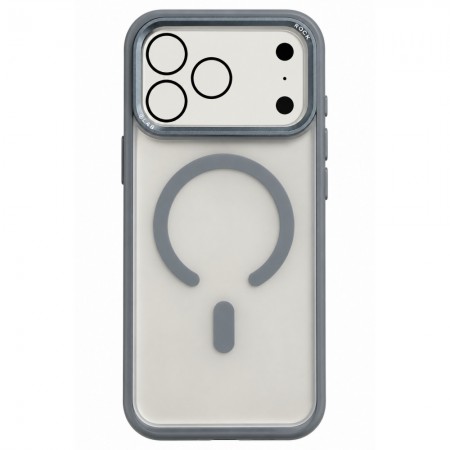 Матовий чохол Rock Guard Touch з MagSafe і металевою рамкою камери для iPhone 18 Pro Max сірий