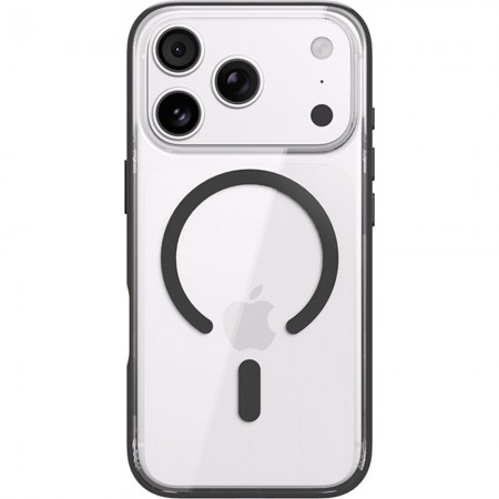Чехол Rock Crystal Armor Anti-Yellowing с MagSafe для iPhone 18 Pro, с черной рамкой