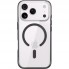 Чехол Rock Crystal Armor Anti-Yellowing с MagSafe для iPhone 18 Pro, с черной рамкой