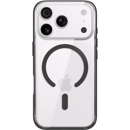 Чехол Rock Crystal Armor Anti-Yellowing с MagSafe для iPhone 18 Pro Max, с черной рамкой