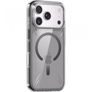 Противоударный чехол Rock Crystal Anti-drop с MagSafe для iPhone 18 Pro серый
