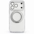 Прозорий чохол Rock Crystal Classic Rotating з кільцем-підставкою для iPhone 18 Pro Max світло-сірий