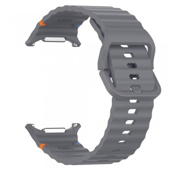 Силіконовий ремінець для Samsung Galaxy Watch Ultra 7/8, темно-сірий