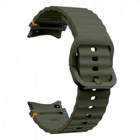 Силиконовый ремешок для Samsung Galaxy Watch Ultra 7/8, тёмно-зелёный