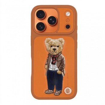 Кожаный чехол Polo London для iPhone 17 Pro / 18 Pro оранжевый