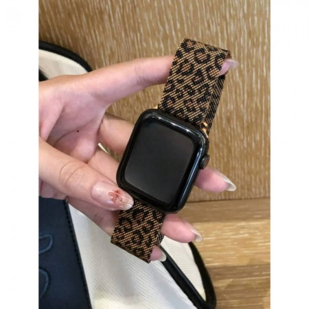 Ремешок Milanese Loop миланская петля для Apple Watch 42/44/45/49 мм леопардовый