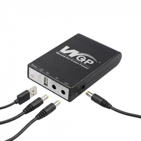 Міні-ДБЖ для роутера та модема WGP DC UPS 10400 мА·год, 18 Вт, вихід 12 В