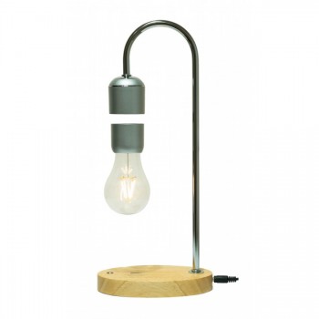 Антигравітаційний настільний світильник iOX левітуюча декоративна лампа світильник нічник в стилі Лофт 7-13-LX з бездротовою зарядкою Silver Срібний