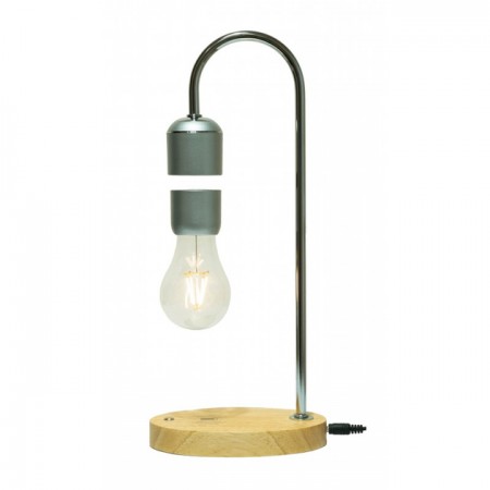 Антигравітаційний настільний світильник iOX левітуюча декоративна лампа світильник нічник в стилі Лофт 7-13-LX з бездротовою зарядкою Silver Срібний